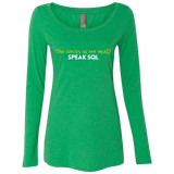 T-Shirts Envy / Small The Voices In My Head Speak SQL Women's Triblend Long Sleeve Shirt