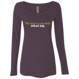 T-Shirts Vintage Purple / Small The Voices In My Head Speak SQL Women's Triblend Long Sleeve Shirt