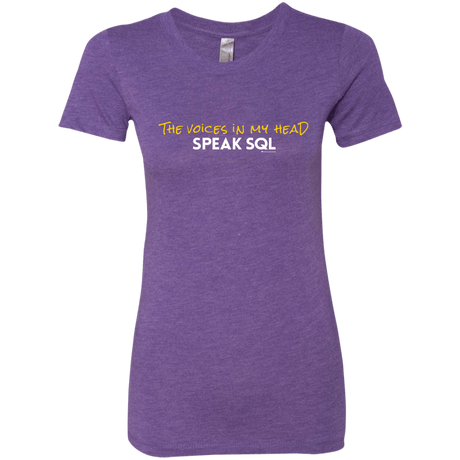 T-Shirts Purple Rush / Small The Voices In My Head Speak SQL Women's Triblend T-Shirt