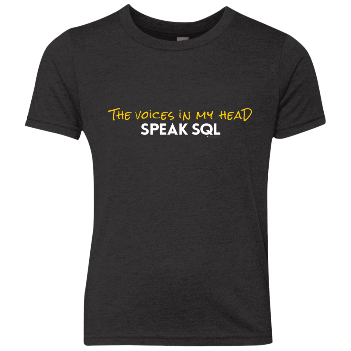 T-Shirts Vintage Black / YXS The Voices In My Head Speak SQL Youth Triblend T-Shirt