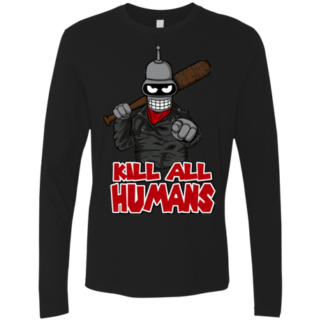 T-Shirts Black / Small The Walking Bot Men's Premium Long Sleeve