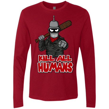 T-Shirts Cardinal / Small The Walking Bot Men's Premium Long Sleeve