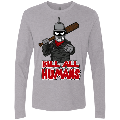 T-Shirts Heather Grey / Small The Walking Bot Men's Premium Long Sleeve