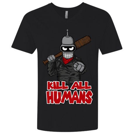 T-Shirts Black / X-Small The Walking Bot Men's Premium V-Neck