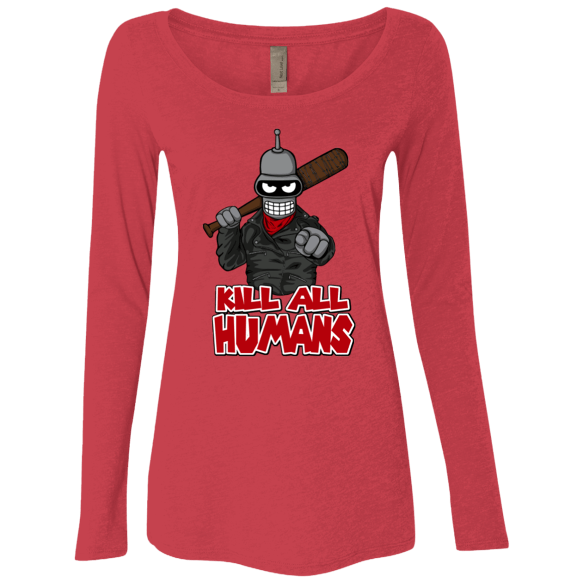 T-Shirts Vintage Red / Small The Walking Bot Women's Triblend Long Sleeve Shirt