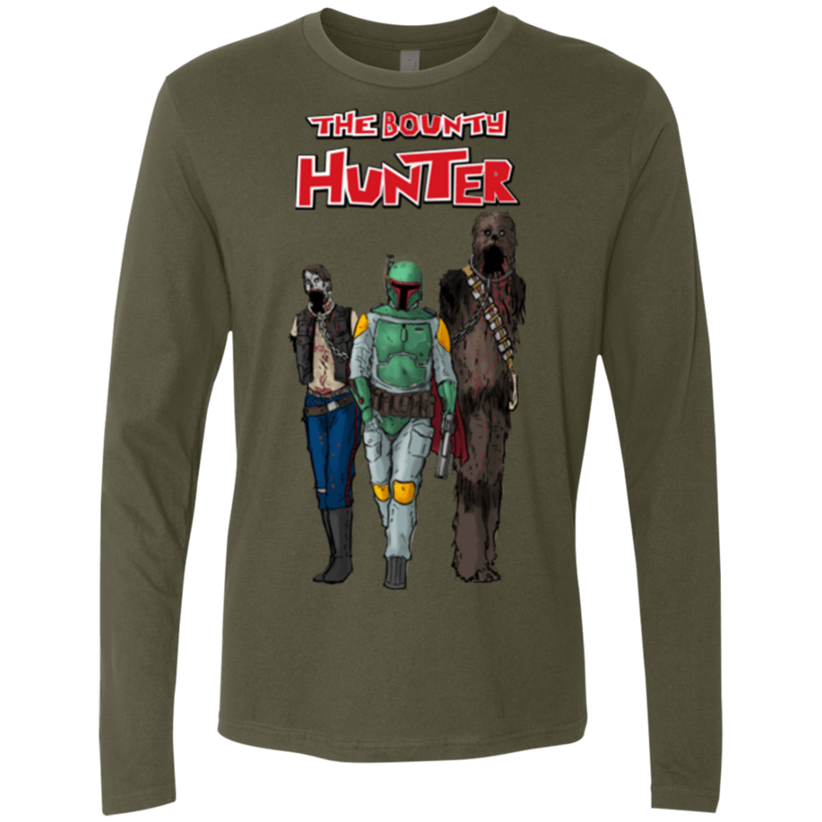 T-Shirts Military Green / Small The Walking Bounty Hunter Men's Premium Long Sleeve