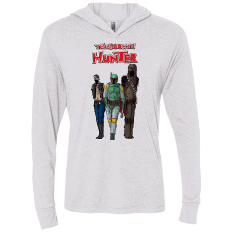 T-Shirts Heather White / X-Small The Walking Bounty Hunter Triblend Long Sleeve Hoodie Tee