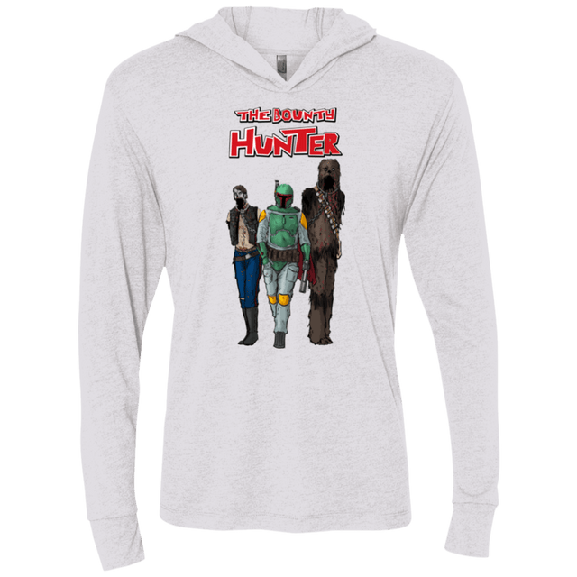 T-Shirts Heather White / X-Small The Walking Bounty Hunter Triblend Long Sleeve Hoodie Tee