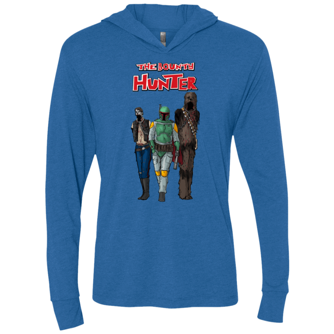 T-Shirts Vintage Royal / X-Small The Walking Bounty Hunter Triblend Long Sleeve Hoodie Tee