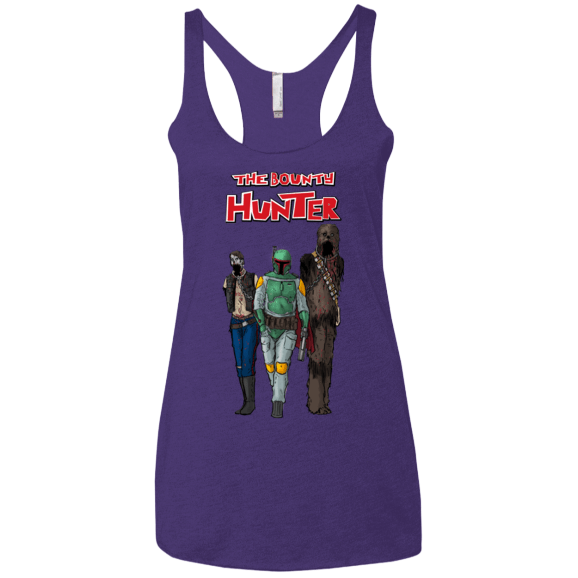 T-Shirts Purple / X-Small The Walking Bounty Hunter Women's Triblend Racerback Tank