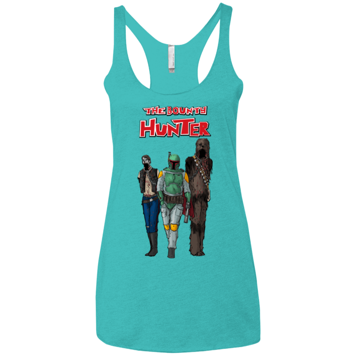 T-Shirts Tahiti Blue / X-Small The Walking Bounty Hunter Women's Triblend Racerback Tank