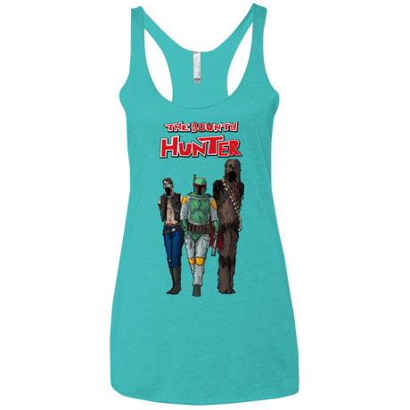 T-Shirts Tahiti Blue / X-Small The Walking Bounty Hunter Women's Triblend Racerback Tank