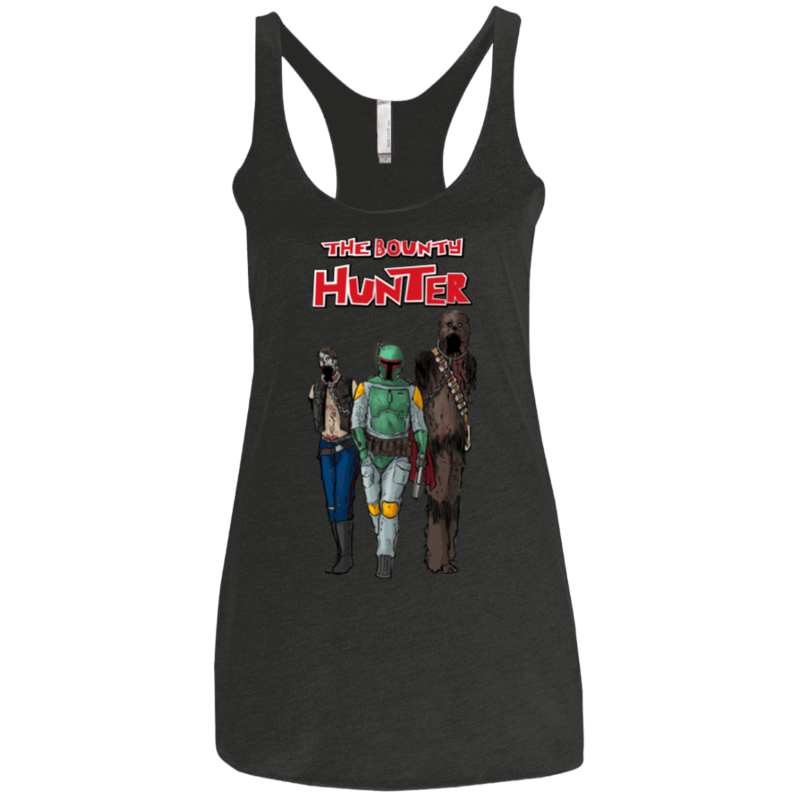T-Shirts Vintage Black / X-Small The Walking Bounty Hunter Women's Triblend Racerback Tank