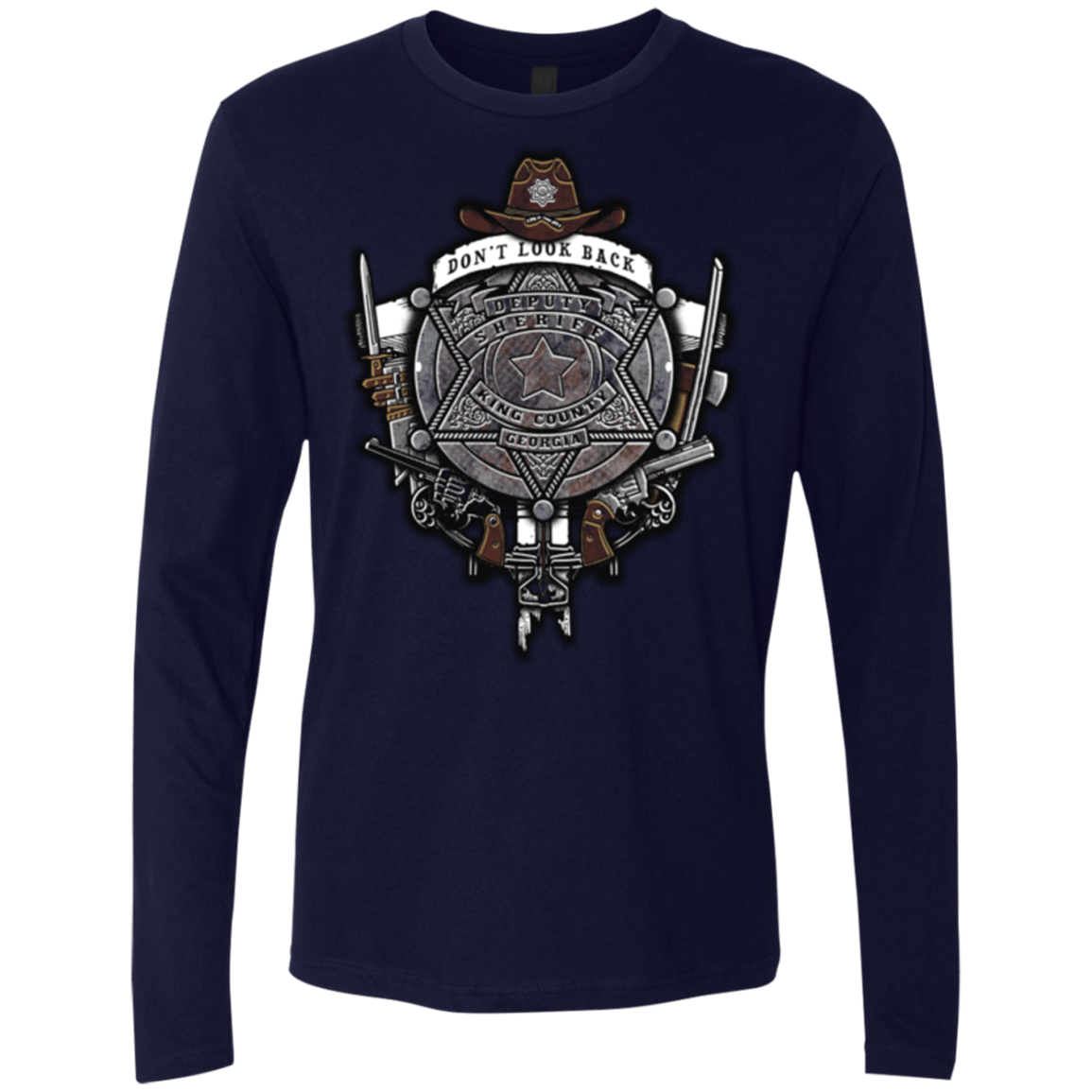 T-Shirts Midnight Navy / Small The Walking Crest Men's Premium Long Sleeve