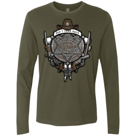 T-Shirts Military Green / Small The Walking Crest Men's Premium Long Sleeve