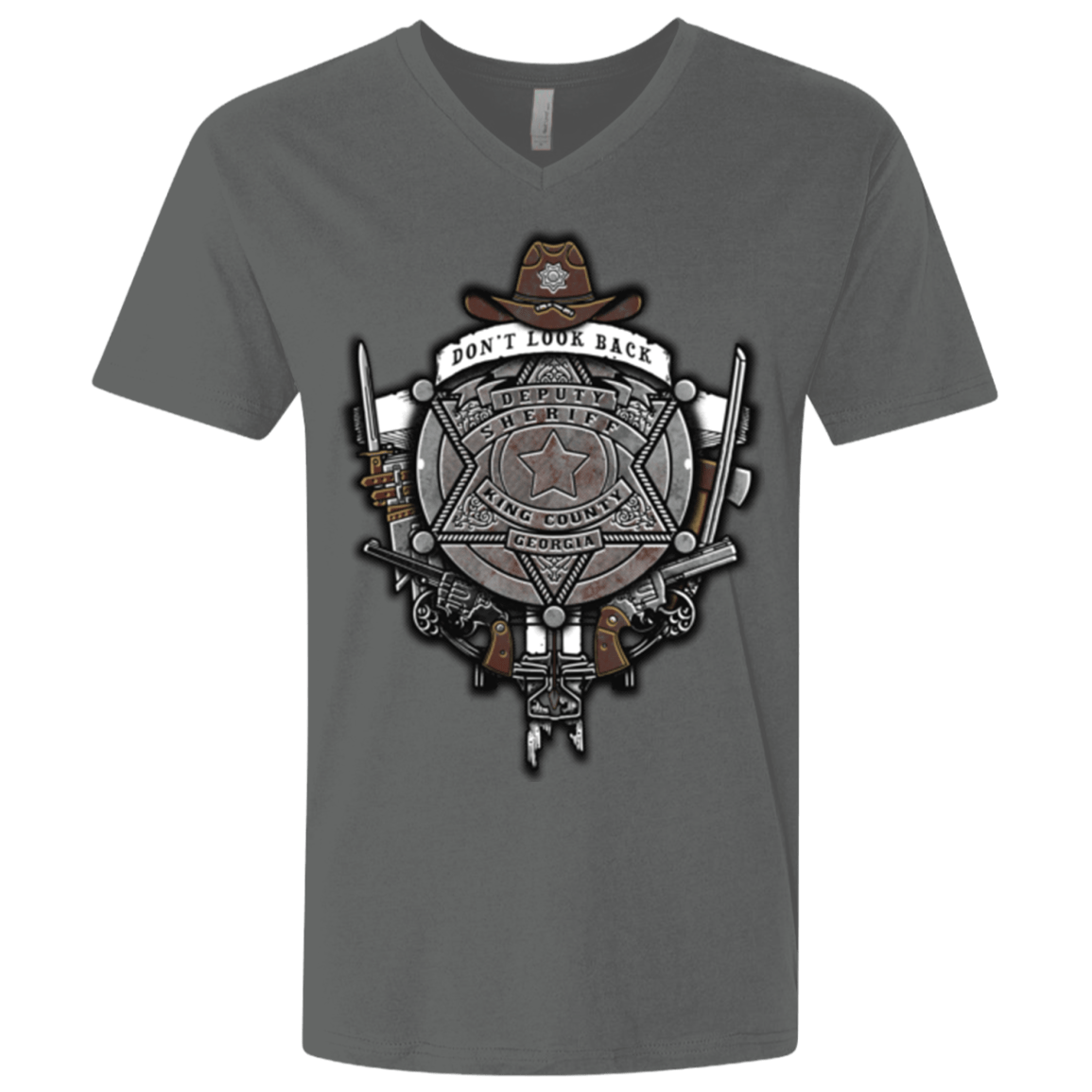 T-Shirts Heavy Metal / X-Small The Walking Crest Men's Premium V-Neck
