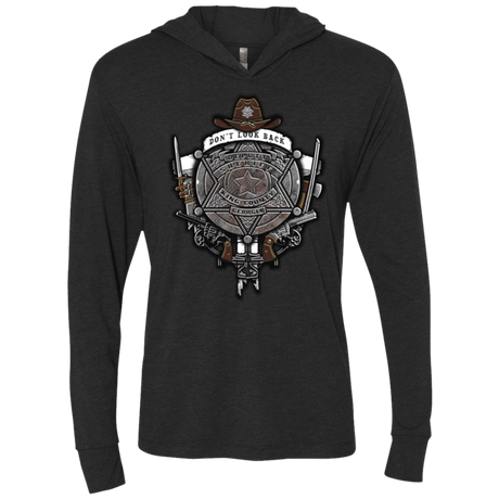 T-Shirts Vintage Black / X-Small The Walking Crest Triblend Long Sleeve Hoodie Tee