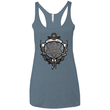 T-Shirts Indigo / X-Small The Walking Crest Women's Triblend Racerback Tank