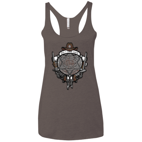 T-Shirts Macchiato / X-Small The Walking Crest Women's Triblend Racerback Tank
