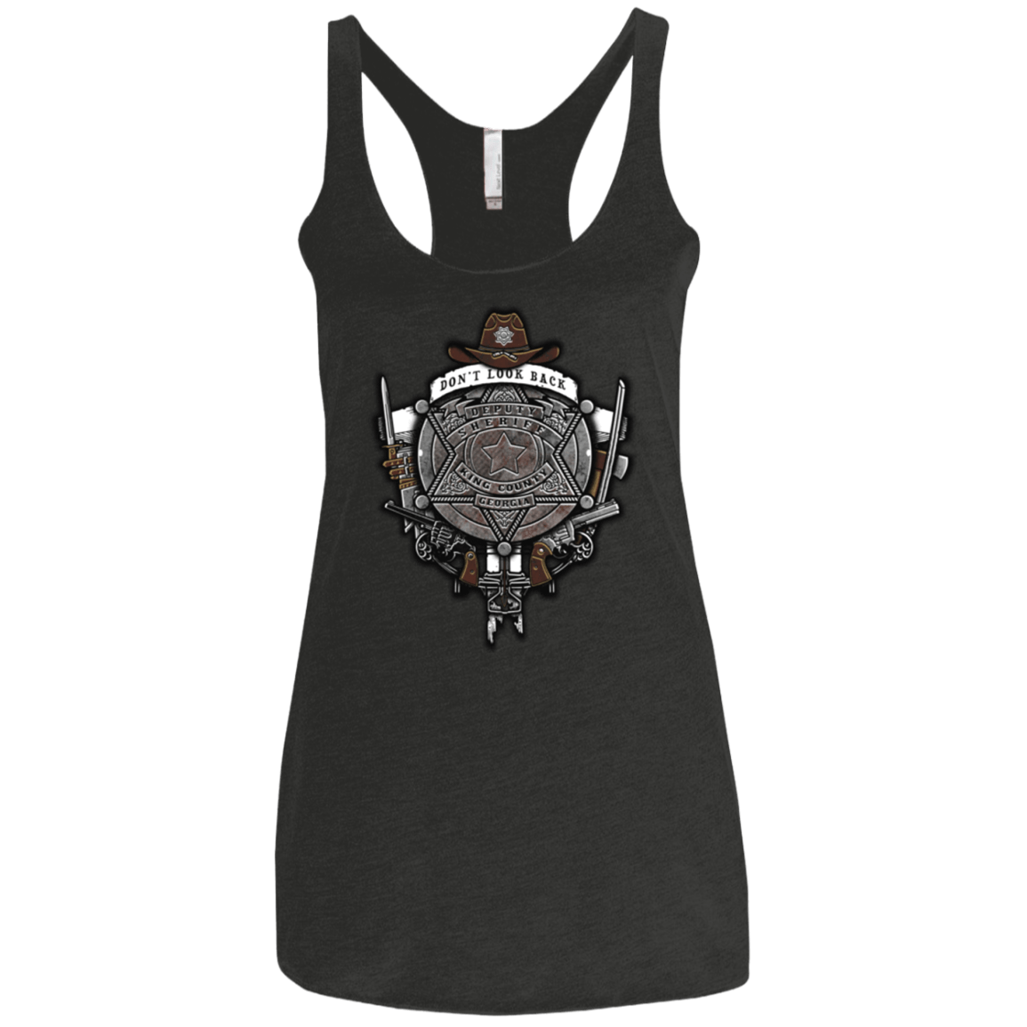 T-Shirts Vintage Black / X-Small The Walking Crest Women's Triblend Racerback Tank
