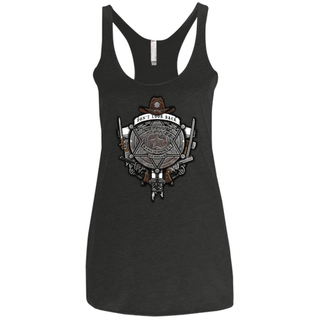 T-Shirts Vintage Black / X-Small The Walking Crest Women's Triblend Racerback Tank