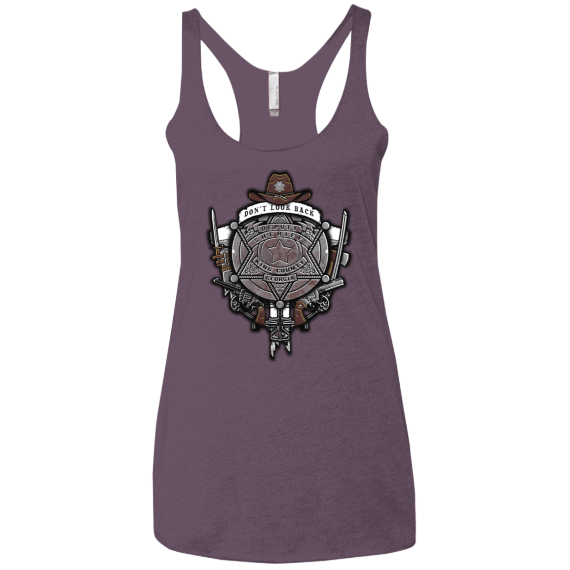 T-Shirts Vintage Purple / X-Small The Walking Crest Women's Triblend Racerback Tank