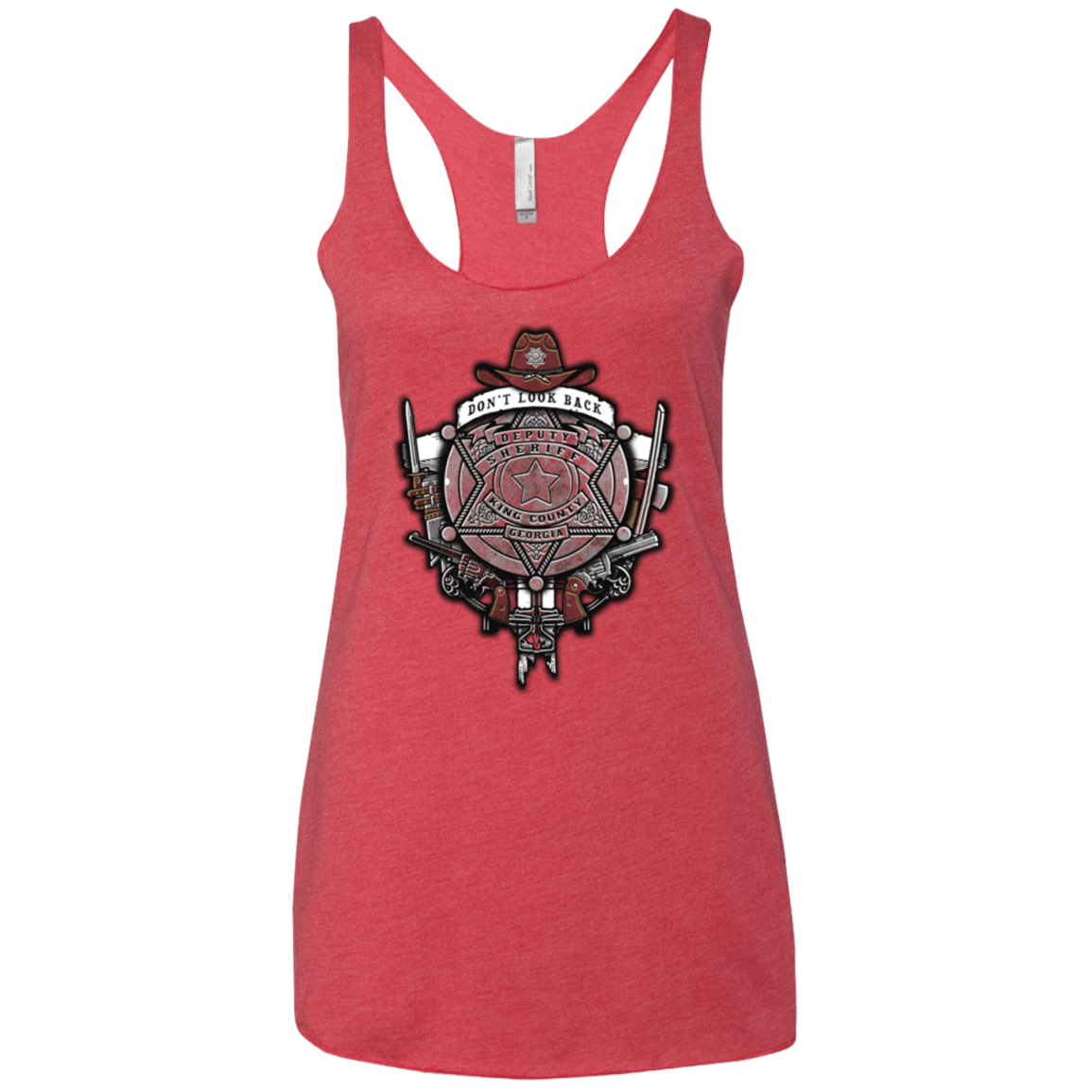 T-Shirts Vintage Red / X-Small The Walking Crest Women's Triblend Racerback Tank