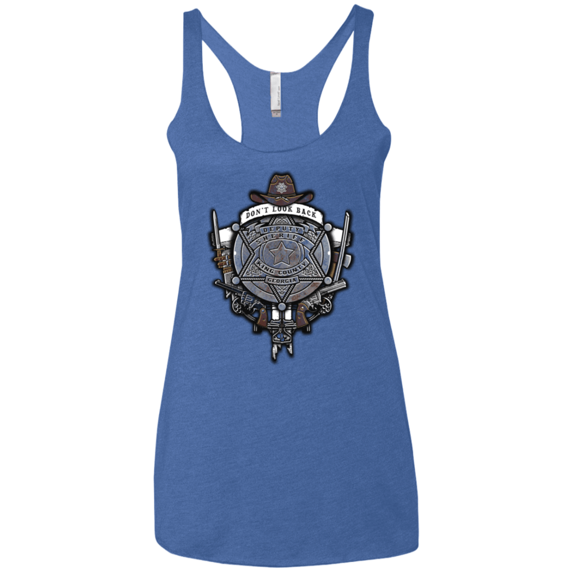 T-Shirts Vintage Royal / X-Small The Walking Crest Women's Triblend Racerback Tank
