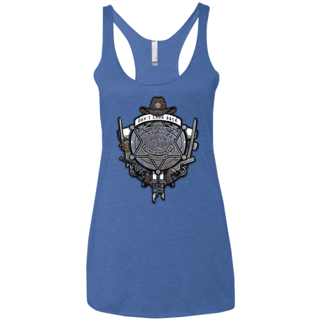 T-Shirts Vintage Royal / X-Small The Walking Crest Women's Triblend Racerback Tank