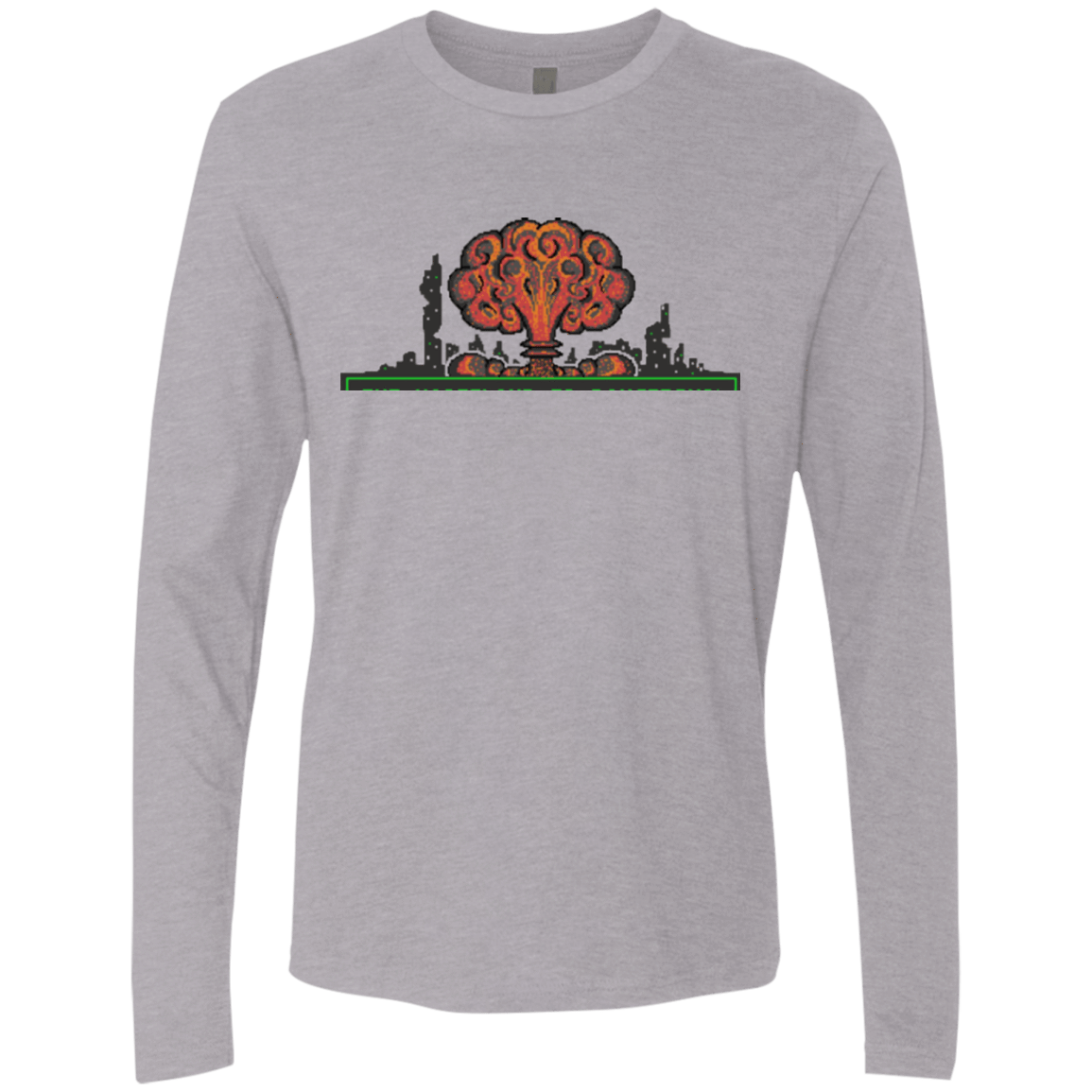 T-Shirts Heather Grey / Small The Wasteland is Dangerous Men's Premium Long Sleeve