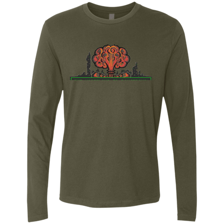 T-Shirts Military Green / Small The Wasteland is Dangerous Men's Premium Long Sleeve