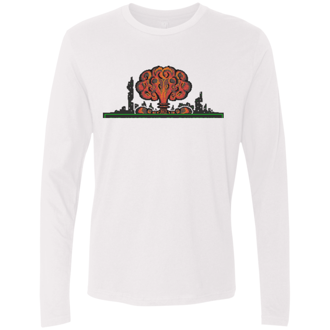 T-Shirts White / Small The Wasteland is Dangerous Men's Premium Long Sleeve