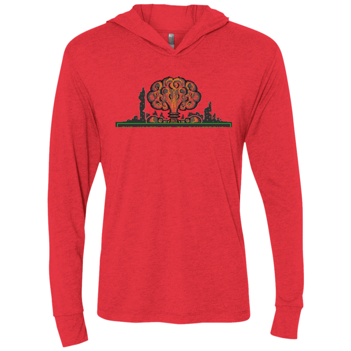 T-Shirts Vintage Red / X-Small The Wasteland is Dangerous Triblend Long Sleeve Hoodie Tee