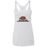 T-Shirts Heather White / X-Small The Wasteland is Dangerous Women's Triblend Racerback Tank