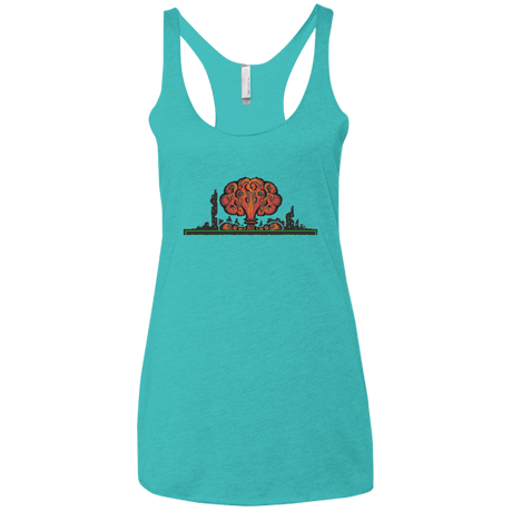 T-Shirts Tahiti Blue / X-Small The Wasteland is Dangerous Women's Triblend Racerback Tank