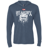 T-Shirts Indigo / X-Small The Weapon Triblend Long Sleeve Hoodie Tee