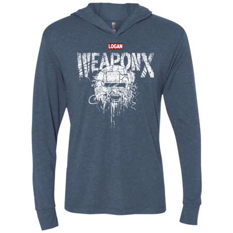 T-Shirts Indigo / X-Small The Weapon Triblend Long Sleeve Hoodie Tee
