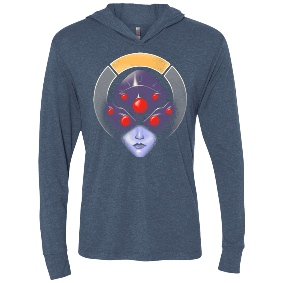 T-Shirts Indigo / X-Small The Widow Assassin Triblend Long Sleeve Hoodie Tee