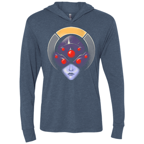 T-Shirts Indigo / X-Small The Widow Assassin Triblend Long Sleeve Hoodie Tee