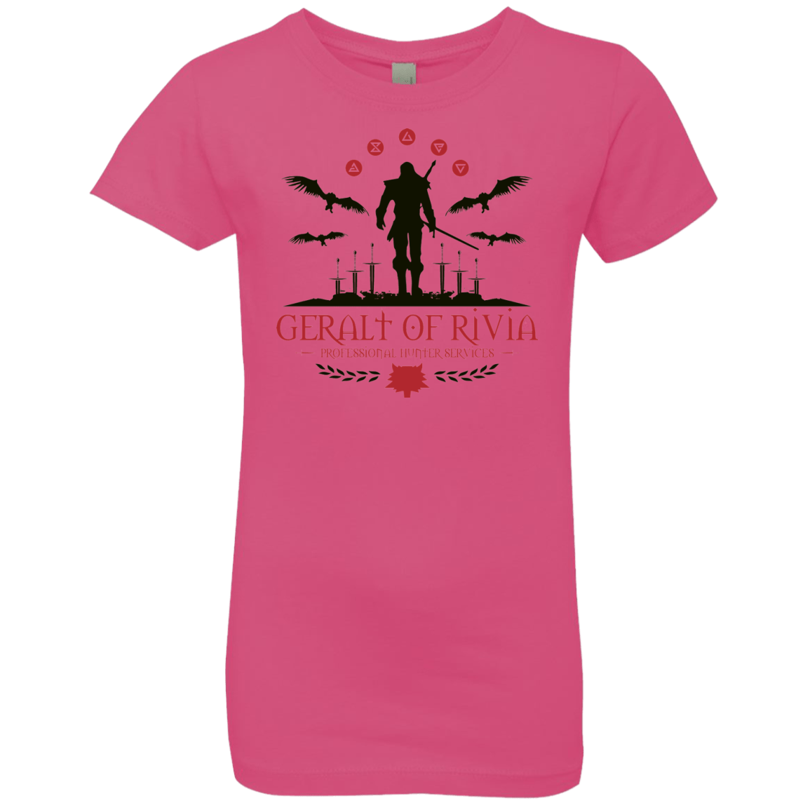 T-Shirts Hot Pink / YXS The Witcher 3 Wild Hunt Girls Premium T-Shirt