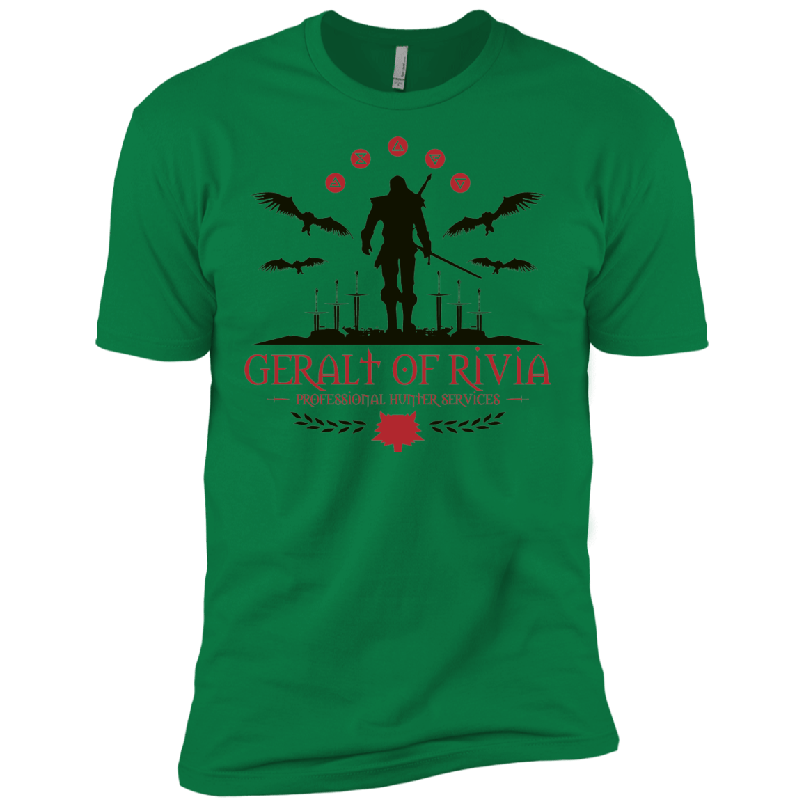 T-Shirts Kelly Green / X-Small The Witcher 3 Wild Hunt Men's Premium T-Shirt