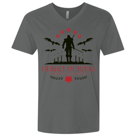 T-Shirts Heavy Metal / X-Small The Witcher 3 Wild Hunt Men's Premium V-Neck
