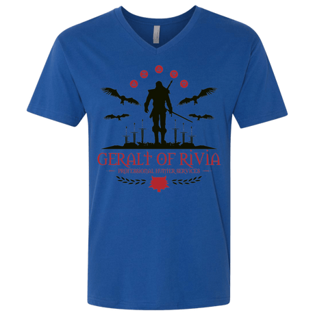 T-Shirts Royal / X-Small The Witcher 3 Wild Hunt Men's Premium V-Neck