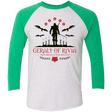 T-Shirts Heather White/Envy / X-Small The Witcher 3 Wild Hunt Men's Triblend 3/4 Sleeve
