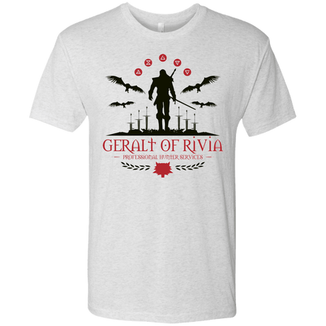 T-Shirts Heather White / Small The Witcher 3 Wild Hunt Men's Triblend T-Shirt