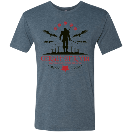 T-Shirts Indigo / Small The Witcher 3 Wild Hunt Men's Triblend T-Shirt