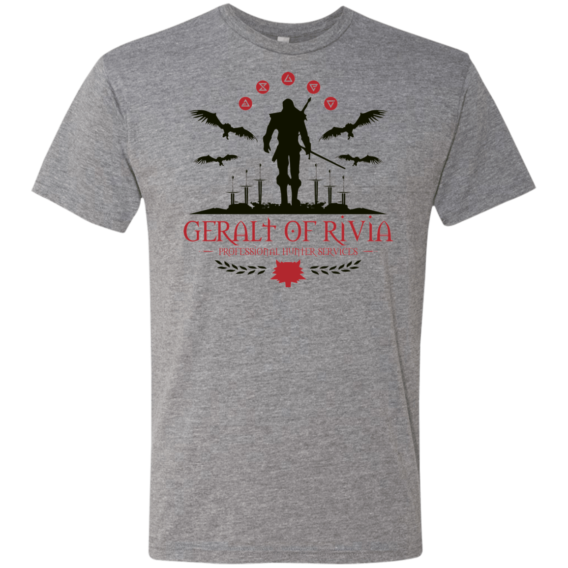 T-Shirts Premium Heather / Small The Witcher 3 Wild Hunt Men's Triblend T-Shirt