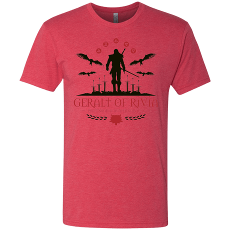 T-Shirts Vintage Red / Small The Witcher 3 Wild Hunt Men's Triblend T-Shirt