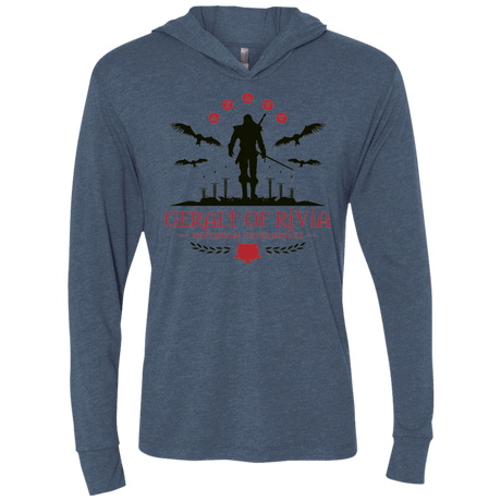 T-Shirts Indigo / X-Small The Witcher 3 Wild Hunt Triblend Long Sleeve Hoodie Tee
