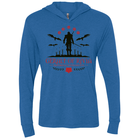 T-Shirts Vintage Royal / X-Small The Witcher 3 Wild Hunt Triblend Long Sleeve Hoodie Tee